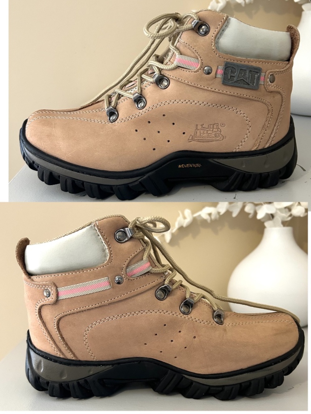 EUC Caterpillar CAT Leather Adventure Hiking Boots Women’s Size 7 - Picture 11 of 14